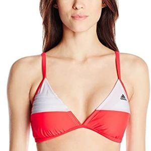 NWT Adidas Women's Colorblock Bikini Top Sz 8